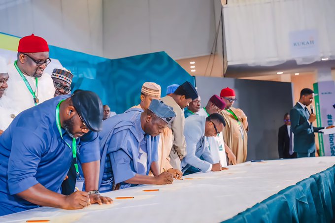2027 Election: Photos of APC's Yilwatda and Akume signing the first National Peace Accord 1 Prof. Nentawe Yilwatda and George Akume of the governing All Progressives Congress (APC) attended the first signing of the National Peace Accord in Abuja on Wednesday 19 August, 2026