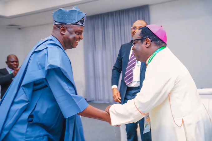 2027 Election: Photos of APC's Yilwatda and Akume signing the first National Peace Accord