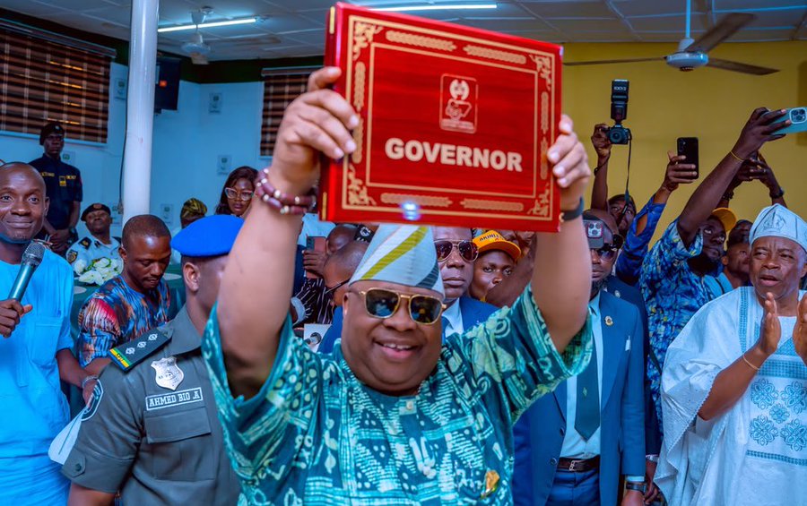 Governor Adeleke receives Certificate of Return, launches ₦500 million Election Vi*lence Victims Endowment Fund 2 Ademola Adeleke, Governor of Osun State, receives his Certificate of Return after winning the Osun State Governorship Election held on Saturday 15 August, 2026 | Gov. Ademola Adeleke/X