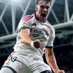 New signing, Carlos Espi Escrihuela, celebrates after scoring the winner for Real Madrid in their 2-1 win over Espanyol in the La Liga 2026/27 match at RCDE Stadium on Saturday 22 August, 2026