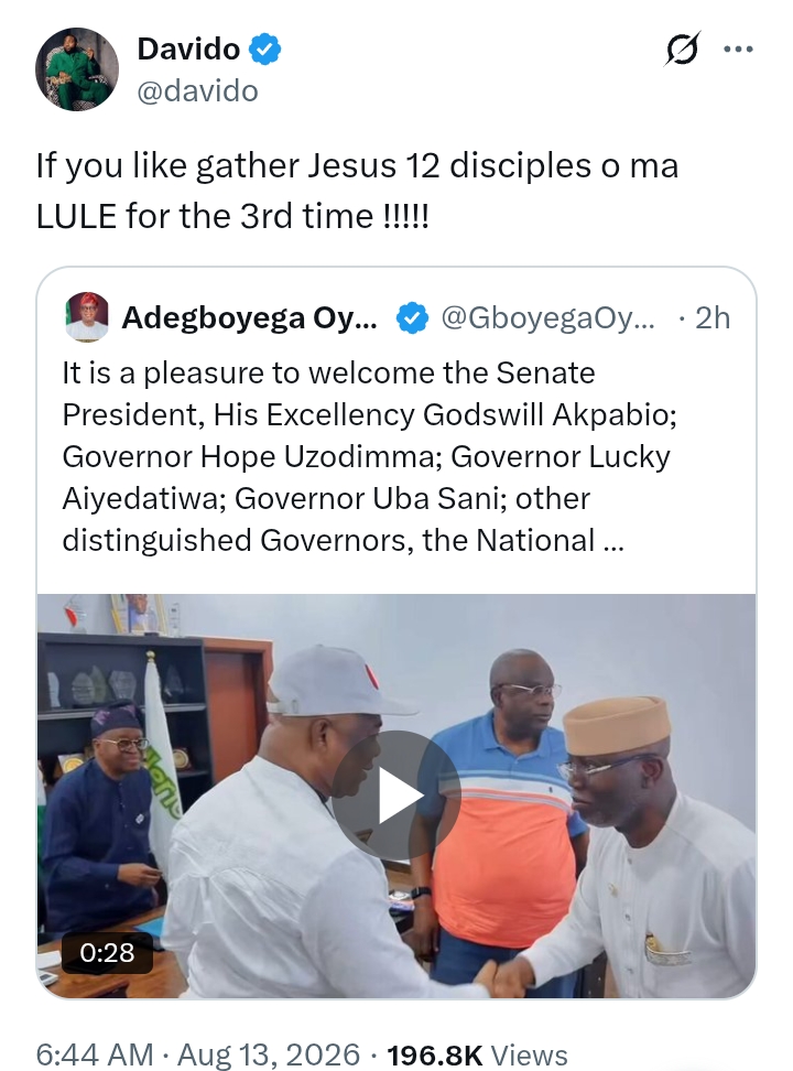 Davido reacts after Oyetola welcomes top APC members to Osun State for Governorship Campaign Mega rally 2 Davido reacts after Oyetola welcomes top APC members to Osun State for Governorship Election