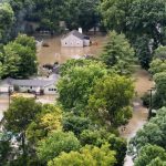 At least 6 have died in flooding across Indiana State, authorities say 3 Overhead photo by Indianapolis Fire Department reveals flooding in the Northern region of Indianapolis, Indiana State on Saturday 15 August, 2026