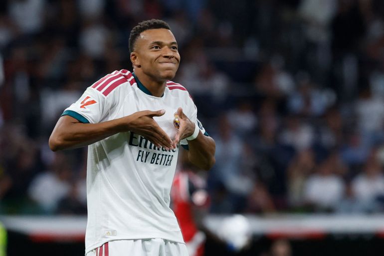 Real Madrid 4-1 Rayo Vallecano: Mbappe with the brace, Bellingham on target 4 French forward, Kylian Mbappe, celebrates goal for Real Madrid in the La Liga 2026/27 match against Rayo Vallecano on Saturday 12 September, 2026 at Santiago Bernabeu, Madrid City