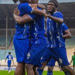 Rivers United players celebrate victory over Kun Khalifat FC in the NPFL 2026/27 match on Thursday 24 September, 2026 in Port Harcourt, Rivers State