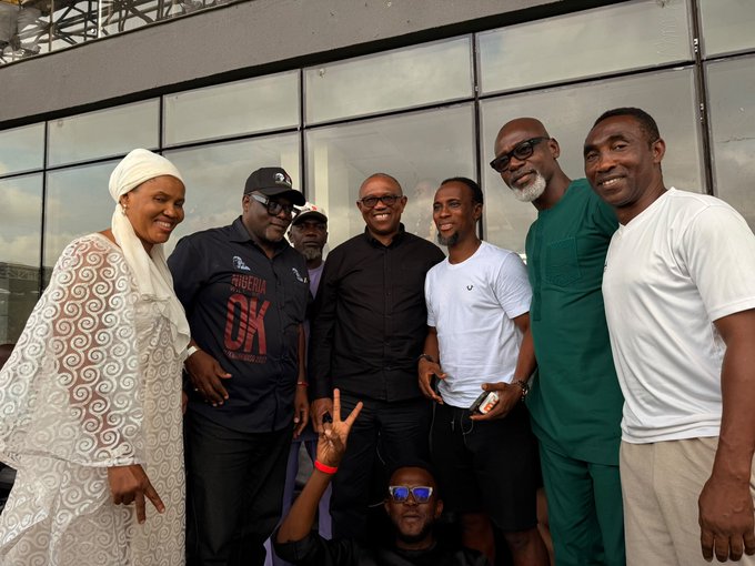 Peter Obi at Onikan Stadium to watch NPFL match between Ikorodu City and Rangers FC on Sunday 27 September, 2026