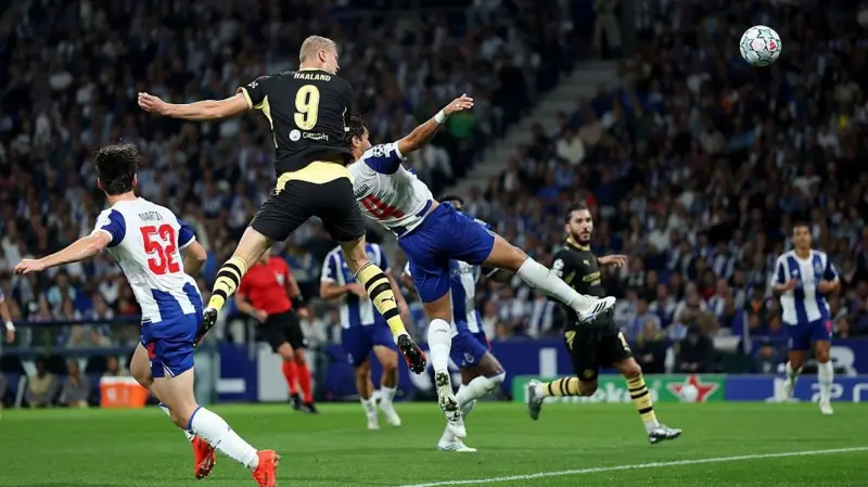 Erling Braut Haaland has now scored five (5) goals for Manchester City this season. In the photo, the Norwegian goal machine in action for the Cityzens in the Uefa Champions League match against FC Porto in Portugal on Tuesday 8 September, 2026