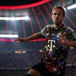 English forward, Harry Kane, celebrates after scoring for Bayern Munich in the Bundesliga 2026/27 match against Union Berlin at Allianz Arena on Friday 18 September, 2026