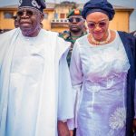 President Bola Ahmed Tinubu with his wife, First Lady Oluremi Tinubu
