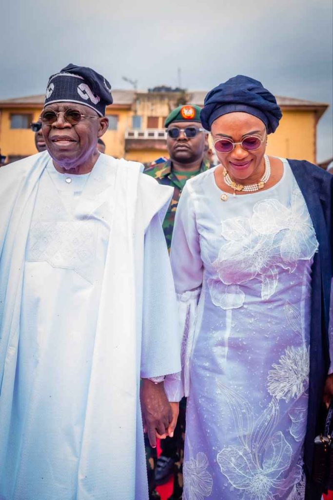 President Bola Ahmed Tinubu with his wife, First Lady Oluremi Tinubu