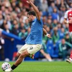 Charalampos Kostoulas's strike handed Brighton and Hove Albion their second goal of the Premier League match against Arsenal at AMEX Stadium on Saturday 19 September, 2026