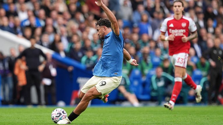 Charalampos Kostoulas's strike handed Brighton and Hove Albion their second goal of the Premier League match against Arsenal at AMEX Stadium on Saturday 19 September, 2026