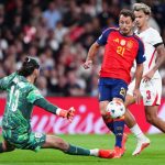 Mikel Oyarzabal netted the third goal for Spain to make it 3-2 in the Uefa Nations League match against England at Wembley Stadium on Saturday 26 September, 2026