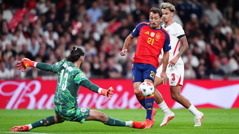 England 2-3 Spain: Tuchel's Three Lions downed inside Wembley by World Champions 1 Mikel Oyarzabal netted the third goal for Spain to make it 3-2 in the Uefa Nations League match against England at Wembley Stadium on Saturday 26 September, 2026