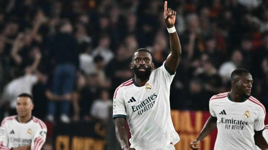 Roma 3-4 Real Madrid: Los Blancos come from behind to win in Rome 6 German defender, Antonio Rudiger, celebrates after scoring the winner for Real Madrid in the League Phase match of the Uefa Champions League against AS Roma at Stadio Olimpico in Rome on Wednesday 14 October, 2026