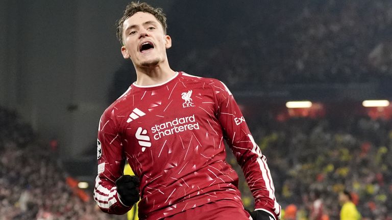 German attacking midfielder, Florian Wirtz, netted the fourth goal for Liverpool in the Uefa Champions League 2026/27 League Phase match against Villarreal at Anfield on Tuesday 20 October, 2026