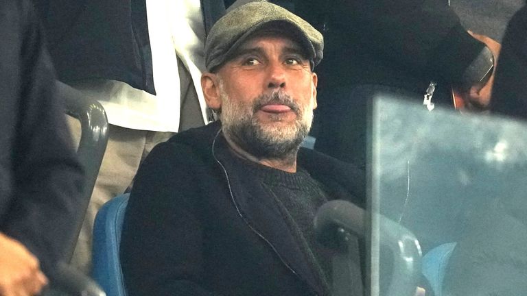 Manchester City 2-4 PSG: Maresca suffer first defeat of the season in front of Guardiola 2 Former Manchester City head coach, Pep Guardiola, watches from the stands as French visitors, Paris Saint-Germaine (PSG), humbles the Cityzens in the League Phase match of the Uefa Champions League 2026/27 at Etihad Stadium on Wednesday 14 October, 2026