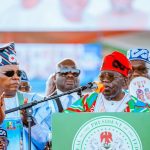 President Bola Ahmed Tinubu at his Presidential Campaign flag-off for the 2027 General Elections at Ranchers Bees Stadium in Kaduna State