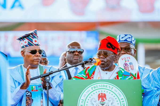 'My opponents created hunger and poverty' - President Tinubu at Campaign flag-off 4 President Bola Ahmed Tinubu at his Presidential Campaign flag-off for the 2027 General Elections at Ranchers Bees Stadium in Kaduna State