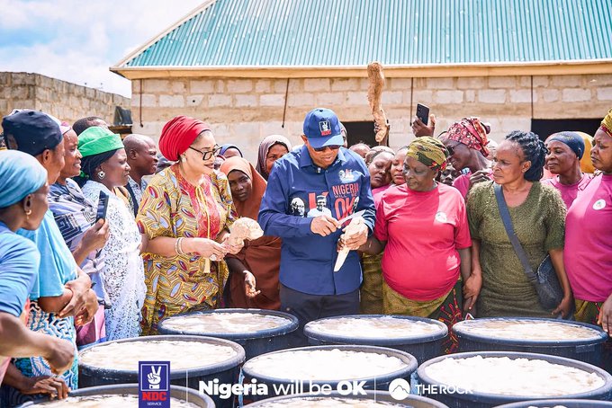 FCT Women complain to Obi about 'worsening hardship and declining business patronage' 3 Peter Obi, Presidential candidate of the Nigeria Democratic Congress (NDC) for the 2027 Elections, with women of the Akpu Sellers Association at their markets in the Kwali Area Council of the Federal Capital Territory (FCT)
