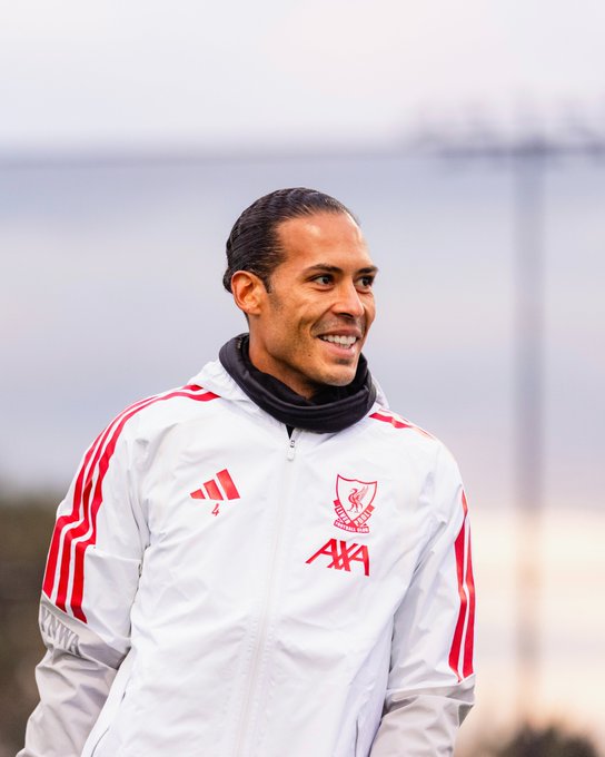 Dutch defender (centre-back), Virgil Van Dijk, in action during a Liverpool first team training session ahead of the Uefa Champions League match against Villarreal at Anfield on Tuesday 20 October, 2026