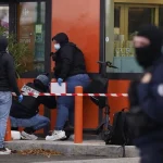 French Police carry out inspection at the scene of the "racist terrorist attack" in Trappes and La Verrière, near Paris